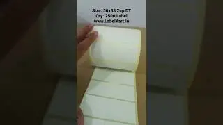 50X38mm DT 👉 2500 Label 👈 Barcode Label Roll 🌐 www.LabelKart.in #shorts #barcode #label #viral