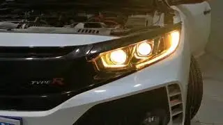 Icedriver Honda Civic 10th generation RGB multicolor DRL led boards with demon eyes