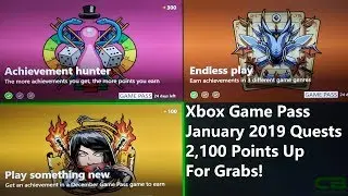 Xbox Game Pass Quests for January 2019 - 2,100 Microsoft Rewards Points up for Grabs!