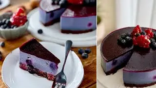 VEGÁN ÁFONYÁS TORTA 💜 glutén-, cukor-, tejmentes- ❌ BebePiskóta 