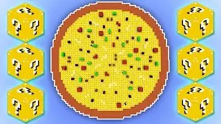 LUCKY BLOCKS PIZZA SPLEEF MOD CHALLENGE - MINECRAFT MODDED MINI-GAME!