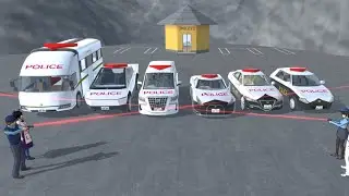 All Police Cars Collection 🚓🚨 at Police Station Lake 🚉⛽ Sakura School Simulator 