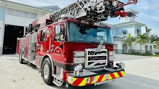 {READ FULL DESCRIPTION} ~ { BRAND NEW POMPANO BEACH FIRE RESCUE LADDER WITH BRAND NEW COLOR SCHEME }
