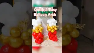 DIY: Quick & Easy Balloon Arch 🎈 #pleasesubscribe #ballonarch #goviral #viralshort