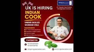 UK Work Permit Visa | Indian Chef Jobs #ukworkpermit #ukvisa #job #applynow #migratenation #shorts