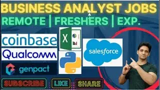 BUSINESS ANALYST JOBS FOR FRESHERS | BUSINESS ANALYST JOBS IN INDIA | REMOTE BUSINESS ANALYST JOBS