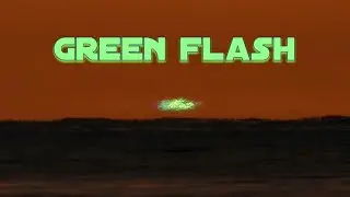 Green flash & 3 sunsets filmed with a drone