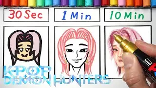 Drawing Romance in 30Sec.1Min.10Min(KPop Demon Hunters)