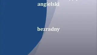 bezradny | polski - angielski