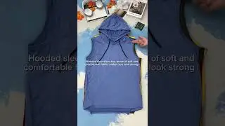 Sleeveless Hooded Top - Strong & Handsome Look with Soft Comfort! #fok