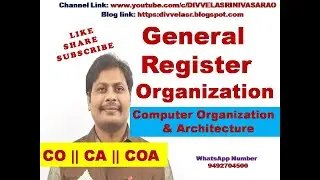 General Register Organization || Computer Organization and Architecture || CO || CA || COA