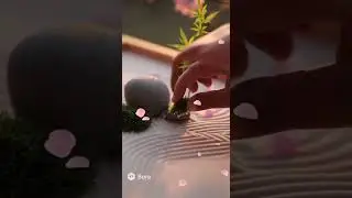 Tiny Zen Garden Ceremony ASMR &ndash; Rake Sand, Place Stones & Hear Petals Fall