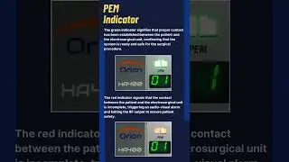 Orion ESU Technology PEM (Patient Plate Return Electrode Monitoring) #medicalstudent #surgical