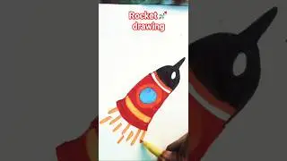 Easy cartoon Rocket 🚀 drawing step by step||rocket drawing#art #rocket #drawing #shorts #viralshorts