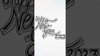 Writing Happy New Year In Calligraphy|3D Calligraphy #shorts #happynewyear #2023