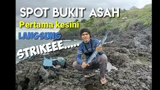 Mancing dibukit asah karangasem || pertama kali kesini langsung strike #bukitasah #rockfishing