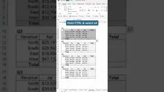 Multiple Table Addition #sum/#addition #shortcut #shorts #exceltricks #exceltutorial