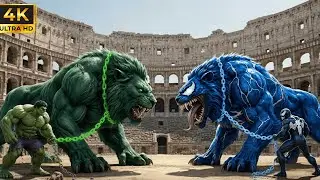 Legendary Venom Lion vs Savage Hulk Lion ⚔️ The Most Brutal Arena Battle Ever