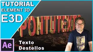 TEXTO cortado con DESTELLOS TUTORIAL | Element 3D | After Effects