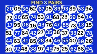 Number Search, Find 3 Pairs, 