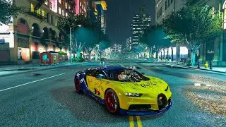 Gta 5 | Bugatti Chiron Graffiti Edition | Rare Cars | NVE + RTGI 0.17.0.2 + RTX Remastered Gameplay