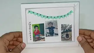 DIY- Photo Frame 🖼/ Birthday Photo Frame/ #photoframe #birthday #diy #craft #shorts #birthdaygift 