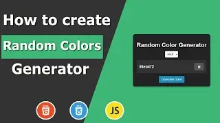 How to create a Random Color Generator with different color format | JavaScript | CSS3