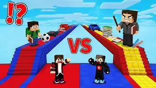 ماين كرافت : حـرب طريق حظ المدارس ولكن المعلم ضد الطالب !!؟ 🔥😱