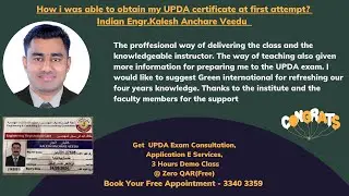 UPDA CARD ACHIEVERS FROM GREEN INTERNATIONAL QATAR | High Success Rated Training Center in Qatar