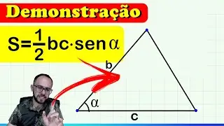 ✅ Demonstração 👉 Área do Triângulo conhecendo um ângulo e dois lados