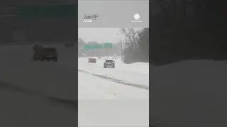 Heavy Snow Causes Traffic Accidents in Louisville, Kentucky