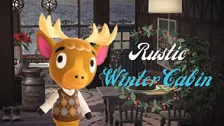 RUSTIC WINTER CABIN HHP | Christmas lights, decor, and window illusion  | SPEED BUILD ACNH