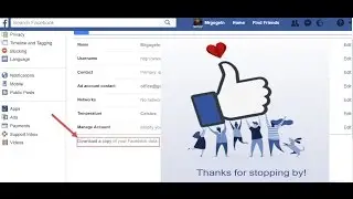 Eine Kopie meiner Facebook-Daten herunterladen, | Sichern.