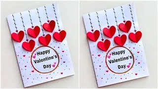 Easy & Beautiful white paper Handmade Happy Valentine's Day Card making 2026|DIY Love Greeting Card