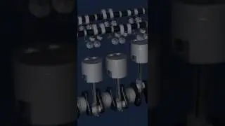 four stroke engine working 3d #engine #maintenance #working #shortsvideo #viralshorts #zkstudy