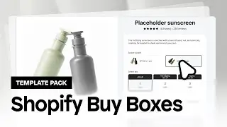 Shopify Product Buy Box Templates