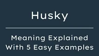 What Does Husky Mean? Husky Meaning in English With 5 Example Sentences