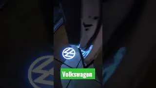 what do you think of led door logos? #shorts #fordmustangmache #audi #vw