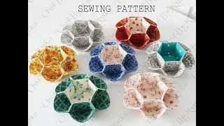 Flower-Style Fabric Organizer | DIY Round Multi-Pocket Fabric Basket Tutorial | PDF Tutorial
