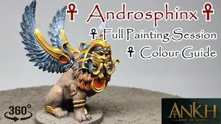 ☥ Ankh Miniature Painting E11_Painting Androsphinx from Gods of Egypt Cmon Game