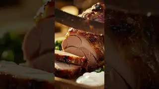 Cinematic Camel Roast Cutting | Golden-Brown Juicy Meat Close-Up | ASMR Food Short