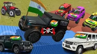 Indian Army Style Thar 🇮🇳 | Modified Thar Game 🚙🔥 | Offroad Jeep Gameplay