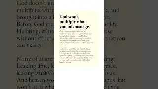 God doesn&rsquo;t multiply disorder #christian #shortvideo #worship #jesus #prayer #blessed #faith #gospel