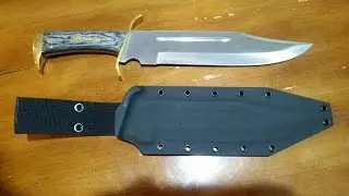 Custom kydex sheath for timber rattler western outlaw Bowie knife