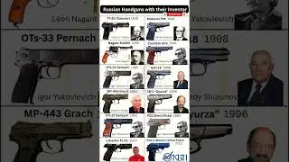 Russian Legendary Handguns and Their Inventors  #shorts