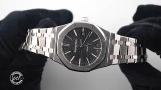Audemars Piguet 15400ST.OO.1220ST.01 Royal Oak Black Dial Stainless Steel Box and Papers 2014