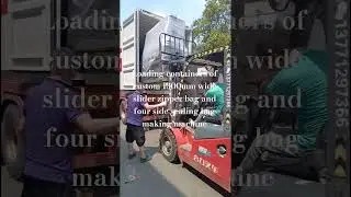 Loading containers of custom 1300mm wide slider zipper bag and four side sealing bag making machine
