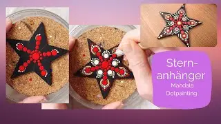 Einfacher Dotpainting Sternanhänger