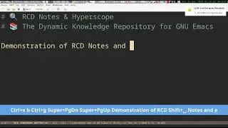RCD Notes Database Editing Demonstration
