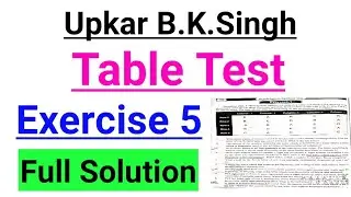 Upkar Table Test Exercise 5 Psycho Book English Fully Solved